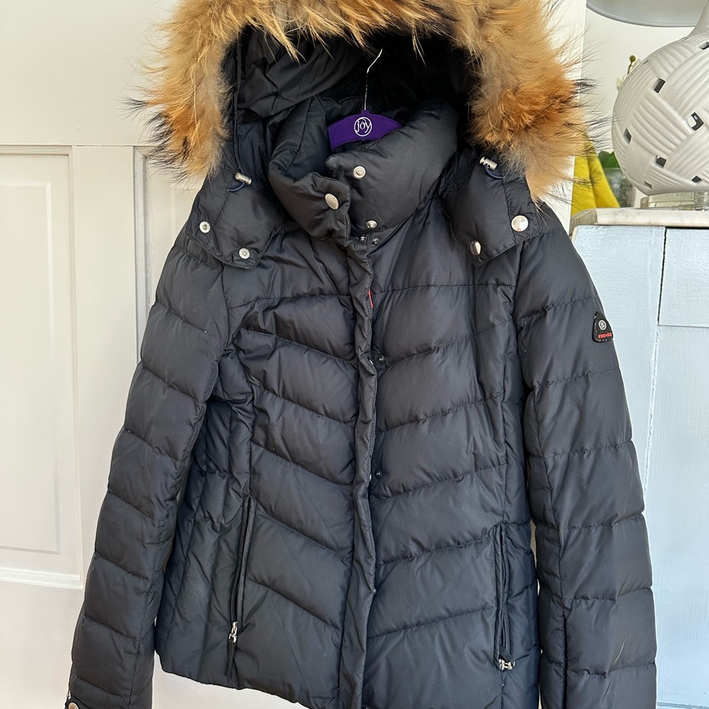Bogner Fire & Ice Dark Navy Ski Jacket with Fur Trim
